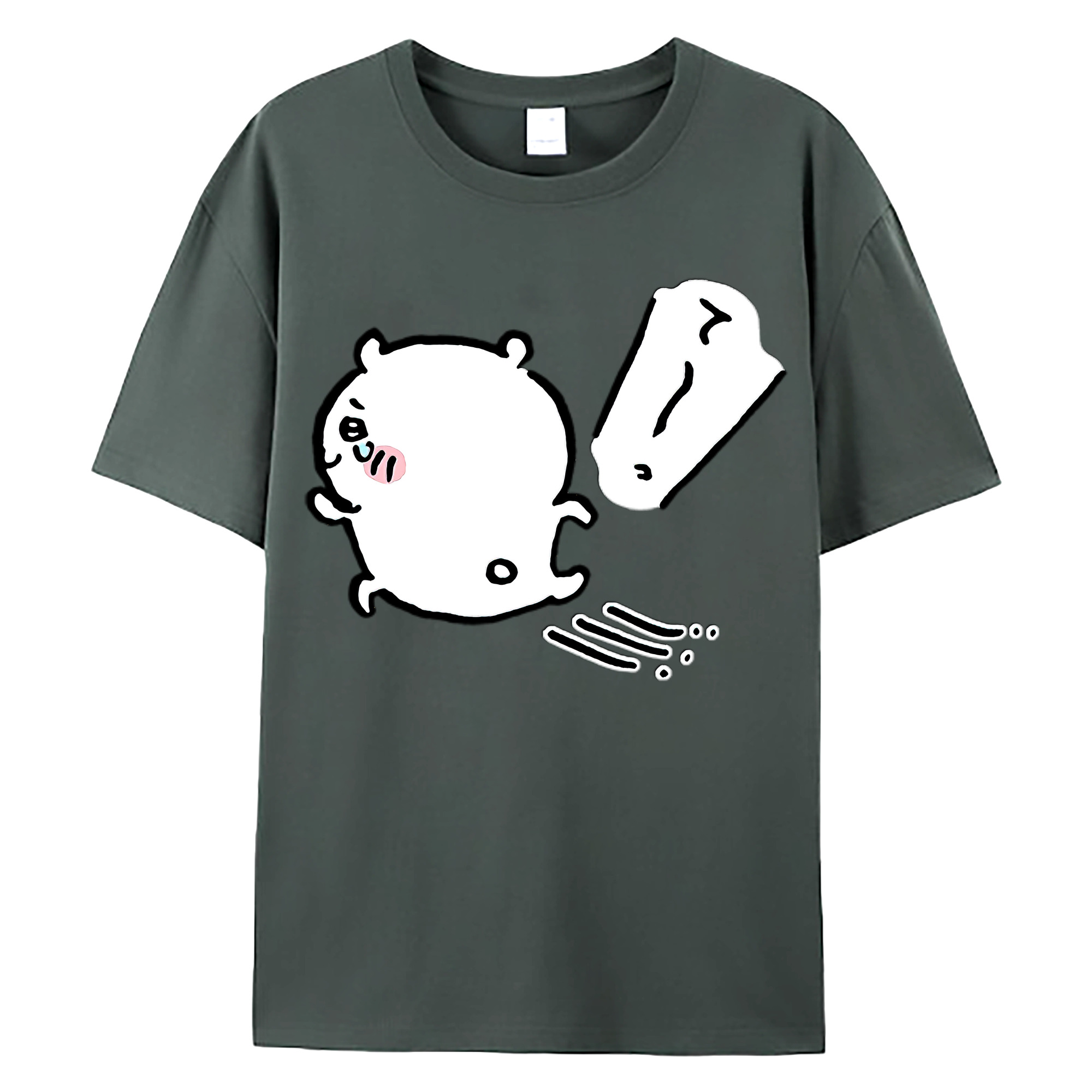 （画像用） ちいかわ ちいかわ Chii-kawa chiikawa 綿100％ メンズ半袖Tシャツ｜肌触りやわらか＆通気性
